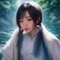 萝幼社主编柳汐的工作照，短发女性，面带专注神情，坐在堆满书籍的书桌前认真审阅内容条目